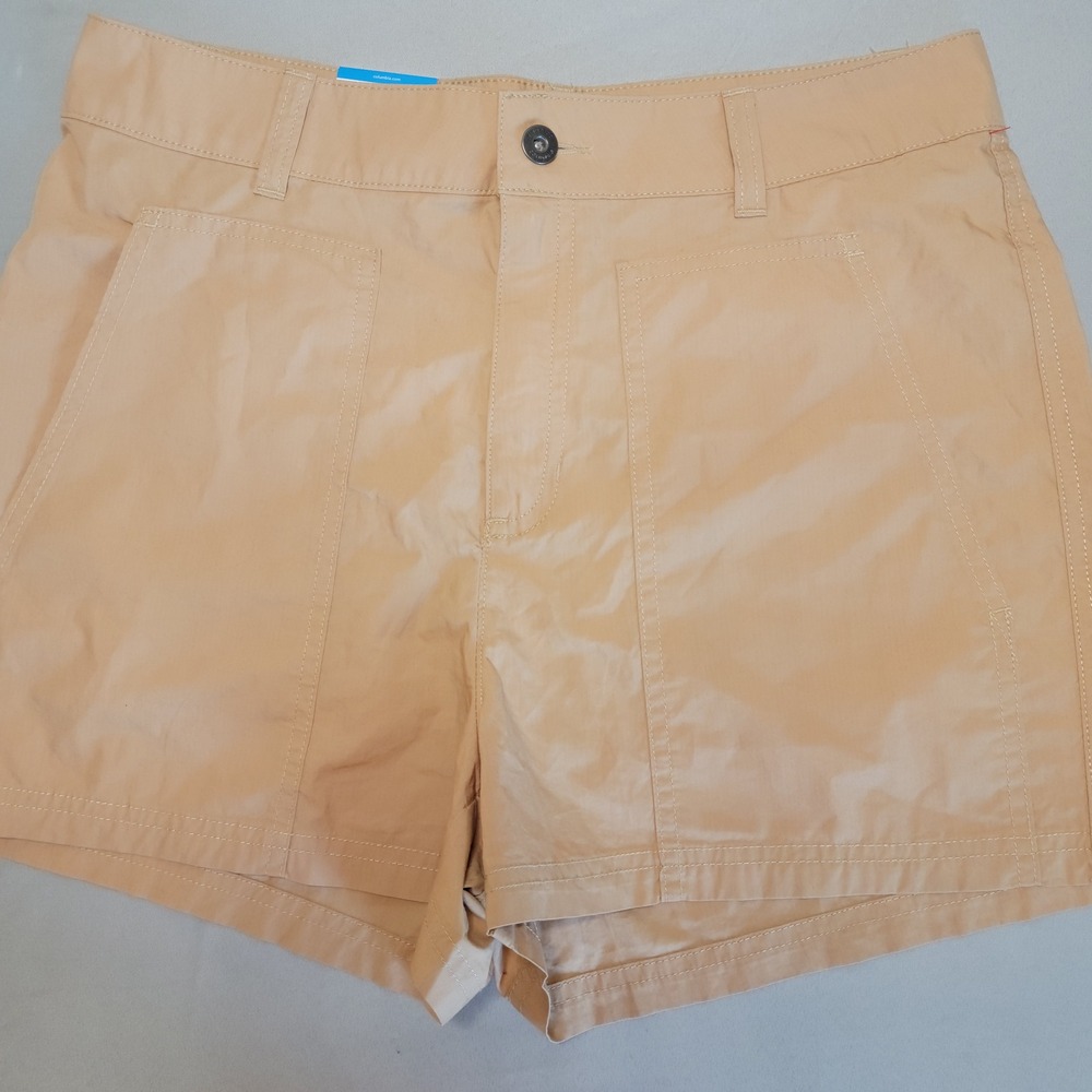 Columbia Utility Shorts Womens 10 Tan Cotton Cargo Hiking AL5959 Outdoor Casual